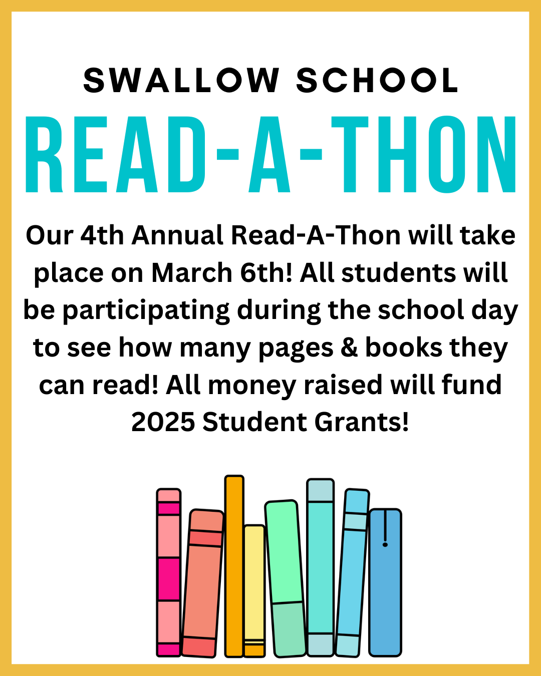 Campaign cover image for 2025 Swallow School Read-A-Thon