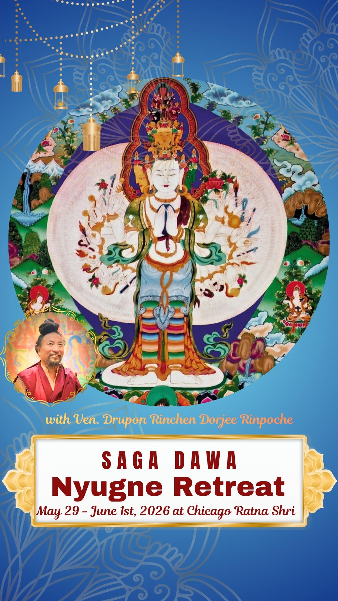 Campaign cover image for Nyugne with Ven. Drupon Rinchen Dorjee Rinpoche Saga Dawa 2026