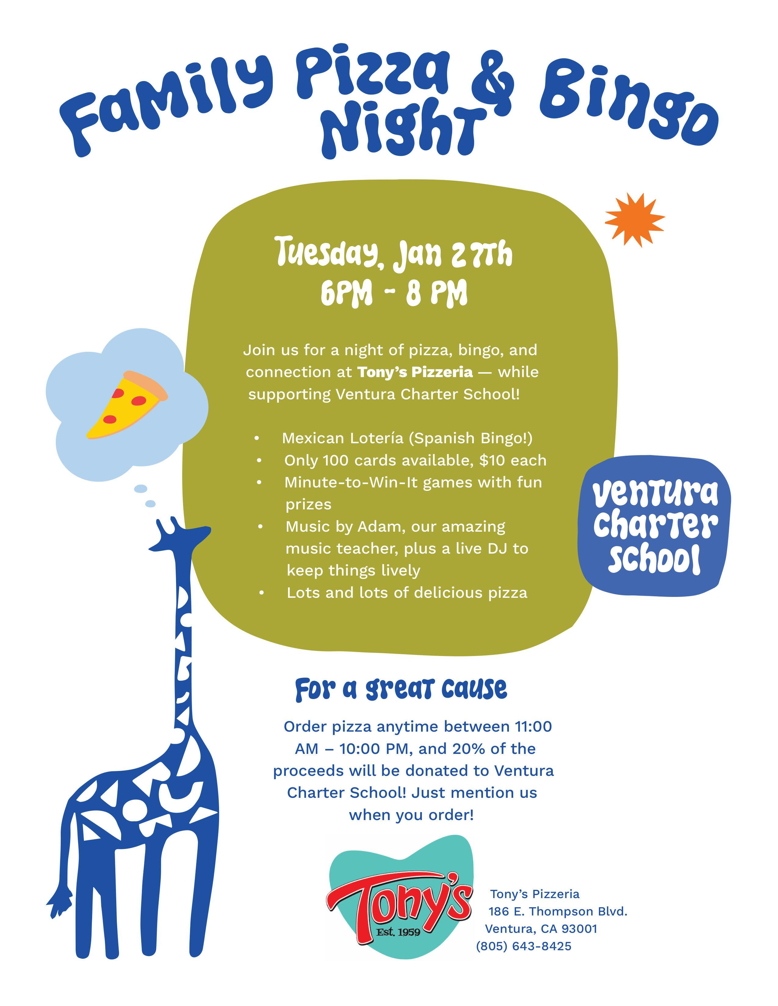 Campaign cover image for 25/26 Tony's Pizza Night