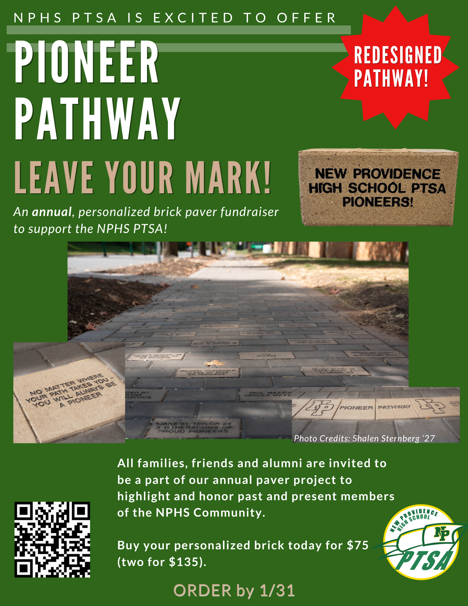 Campaign cover image for 2025 Pioneer Pathway Brick Fundraiser