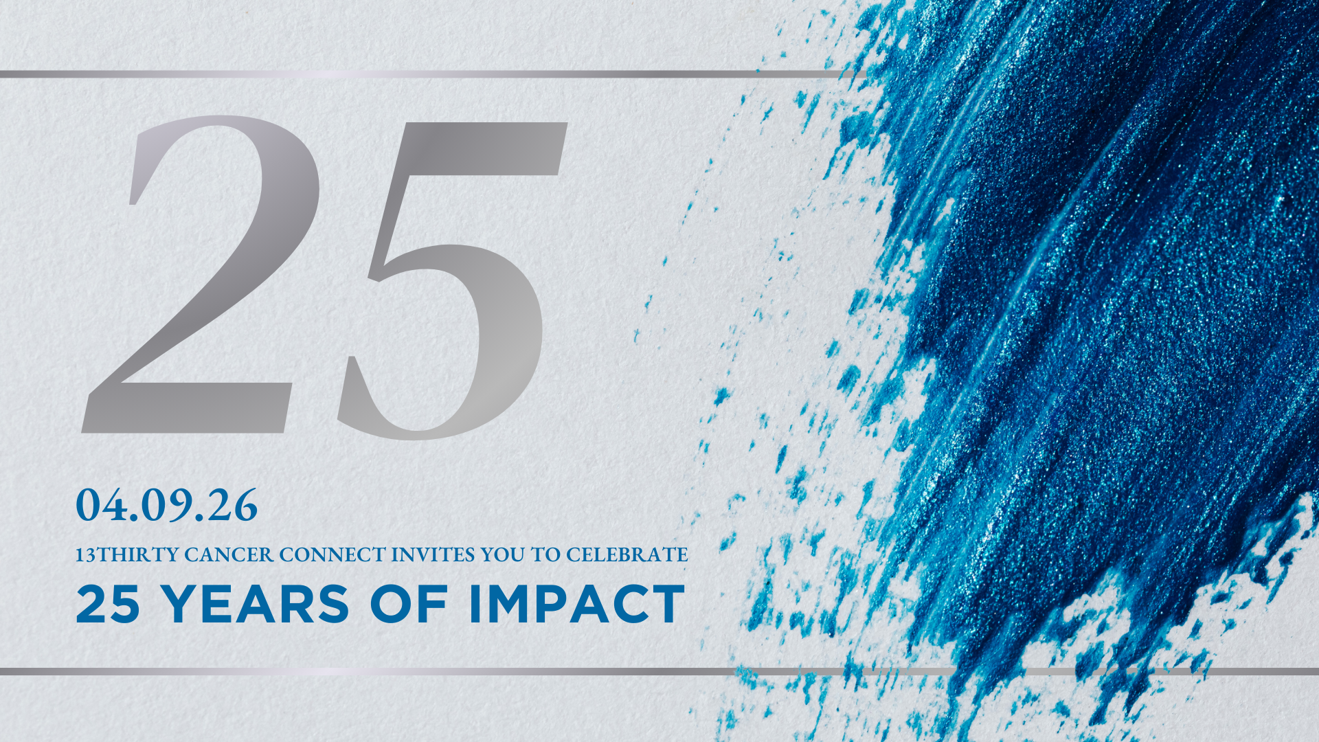 Campaign cover image for Celebrate 25 Years with 13thirty Cancer Connect!