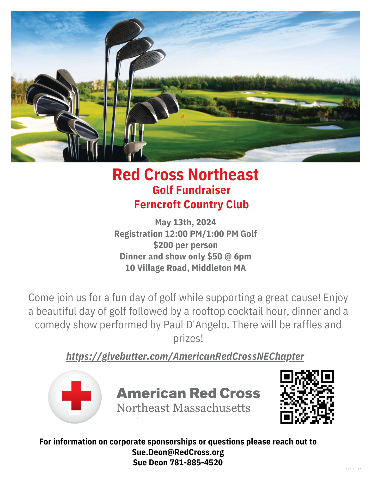 Campaign cover image for Golf Fundraising Event by Sue Deon Board Member for Northern Chapter of the Red Cross of Massachusetts