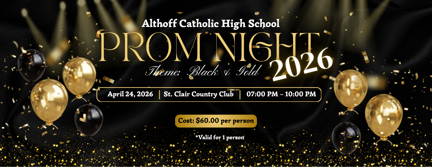 2026 ACHS Prom Tickets | Althoff Catholic High School