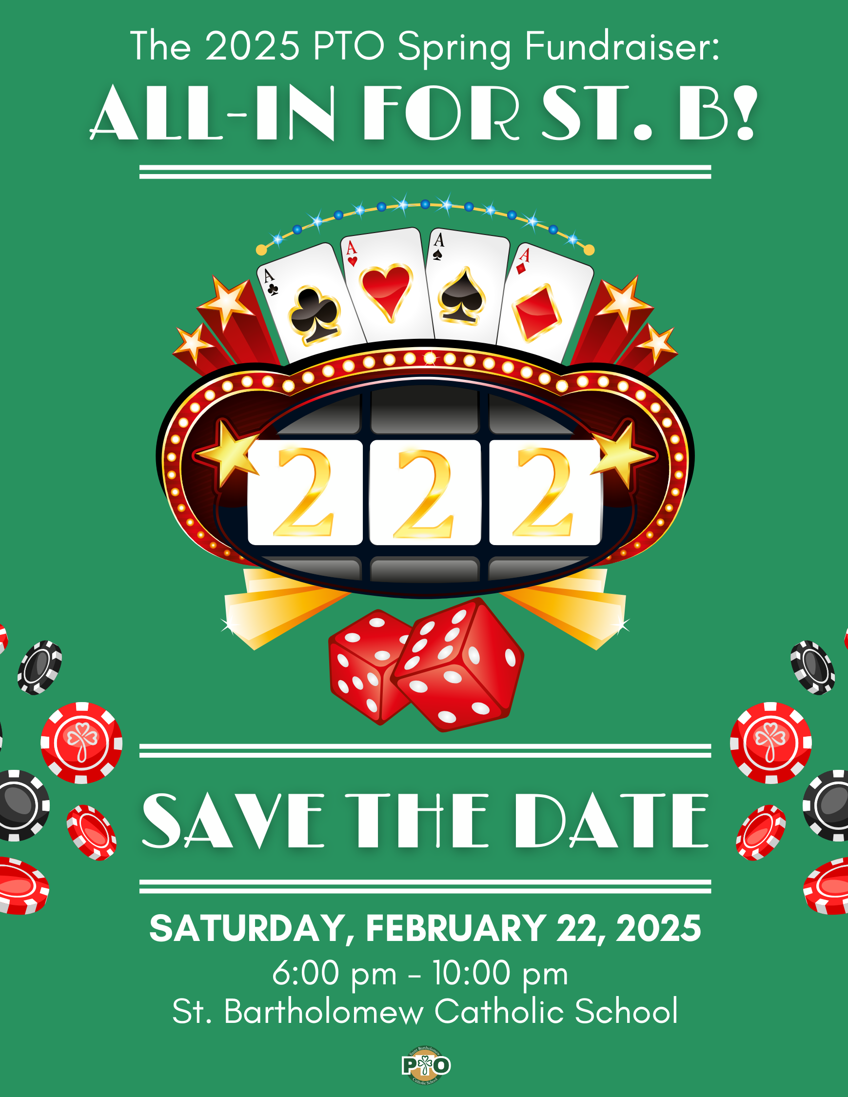 Campaign cover image for 2025 PTO Spring Fundraiser: All-In for St. B!