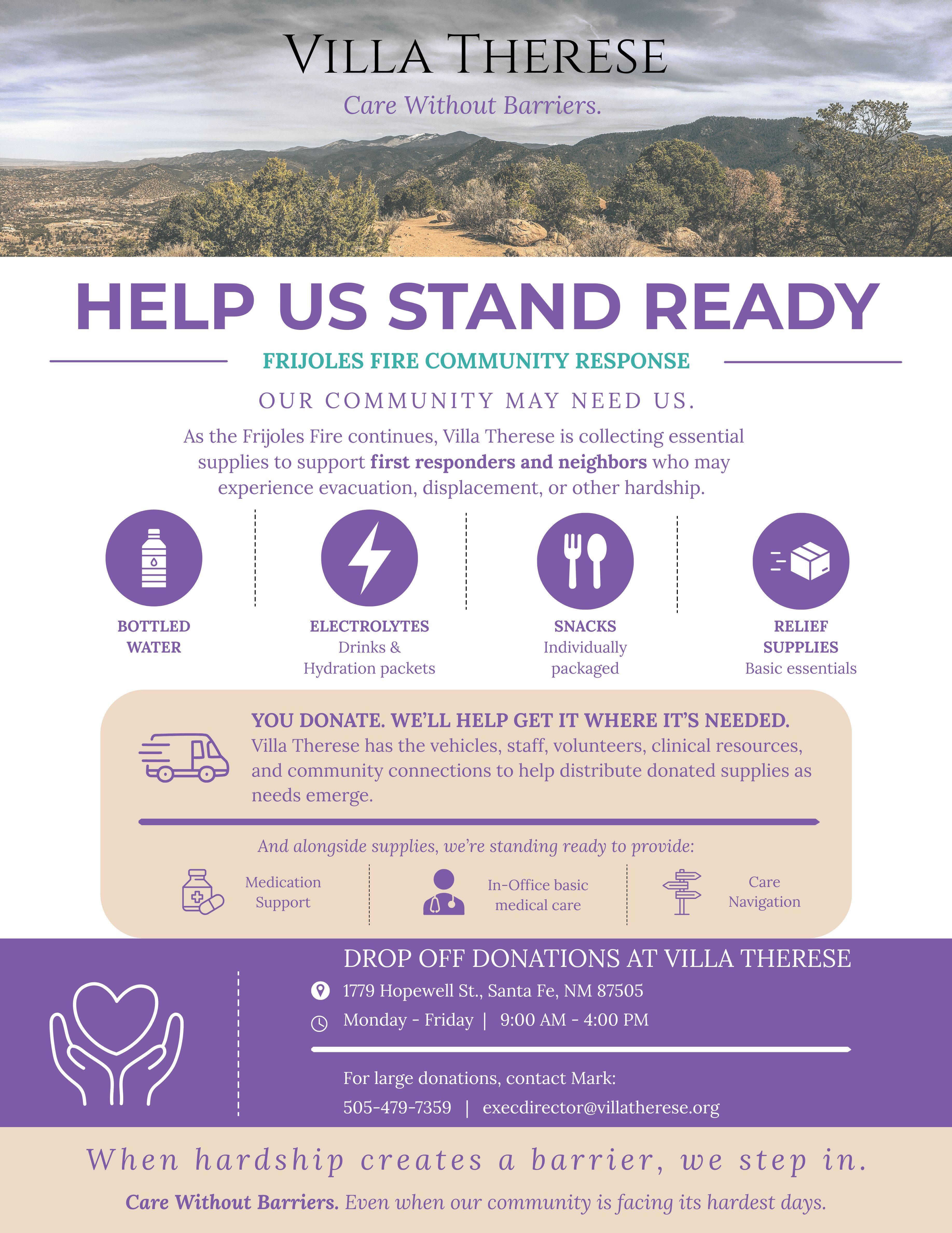 Campaign cover image for Care Without Barriers: Frijoles Fire