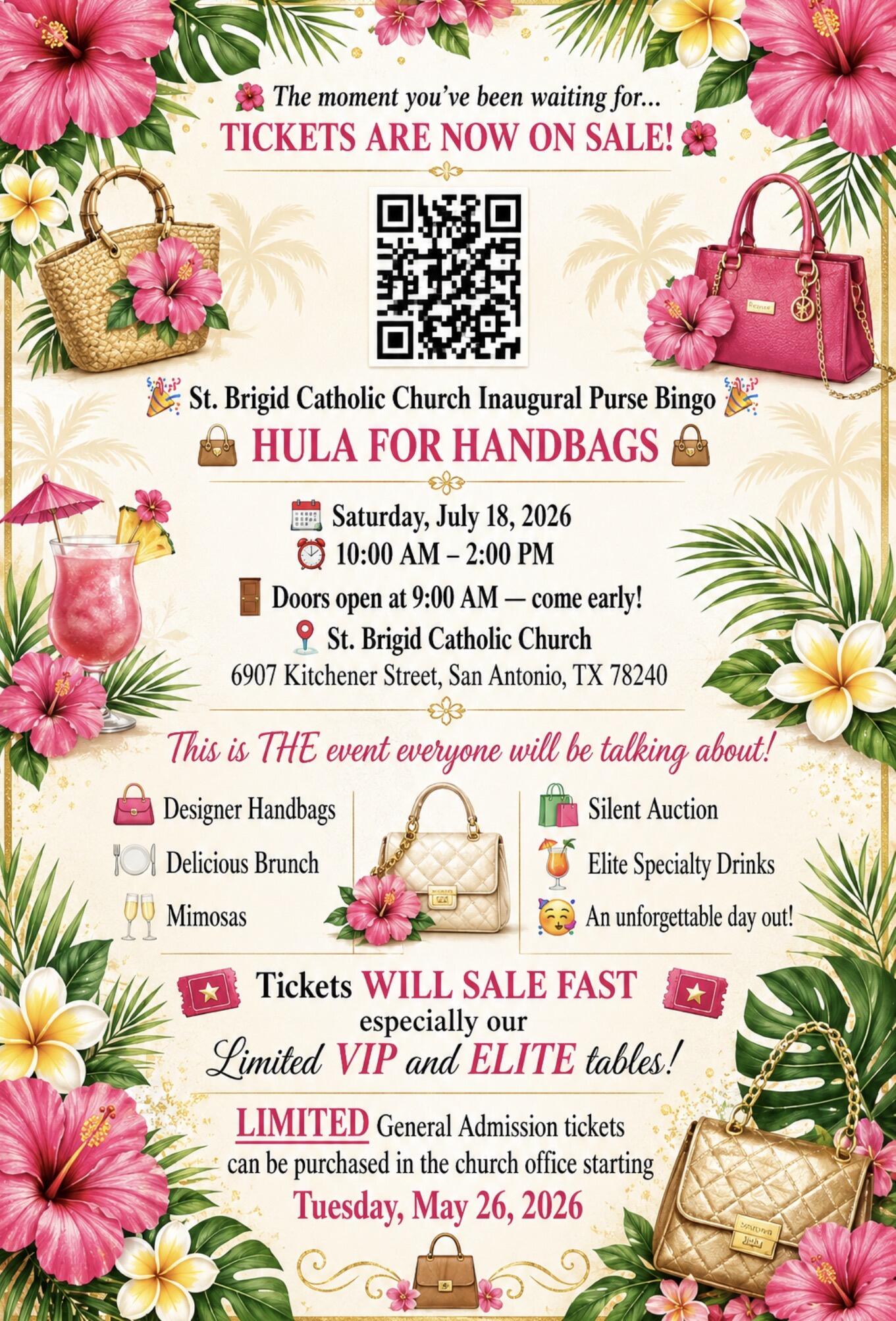 Campaign cover image for 2026 St. Brigid Catholic Church Inaugural Purse Bingo