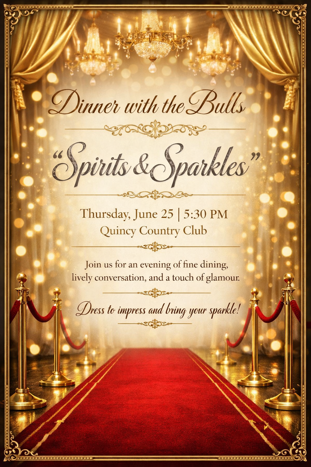 Campaign cover image for Dinner with the Bulls Spirits & Sparkles