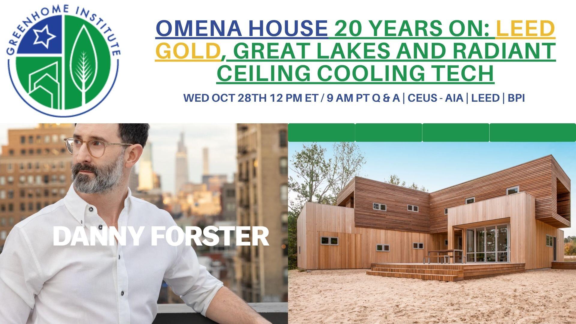 Campaign cover image for Omena House 20 Years On: LEED Gold, Great Lakes and Radiant Ceiling Cooling Tech