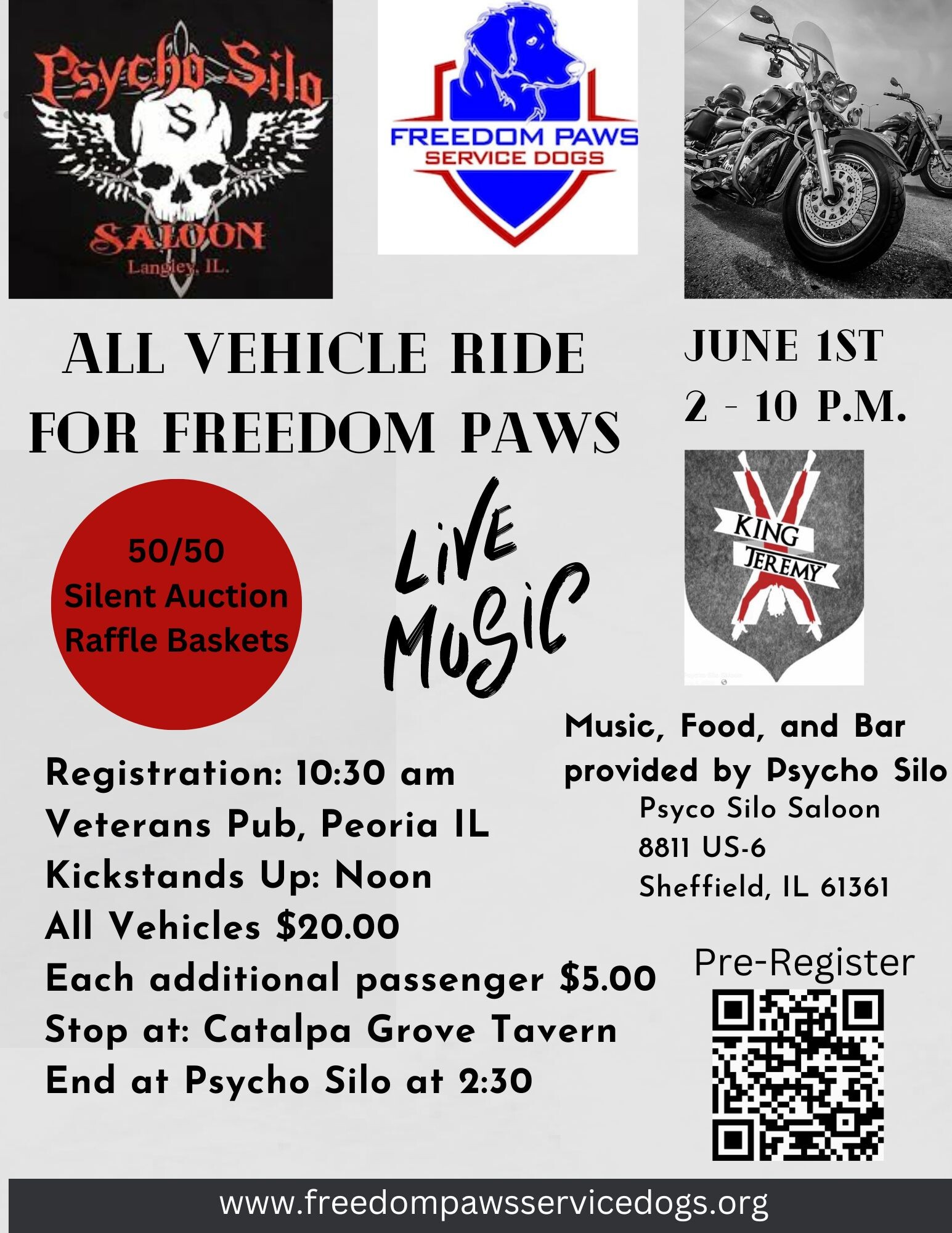 Psycho Silo Ride for Freedom Paws