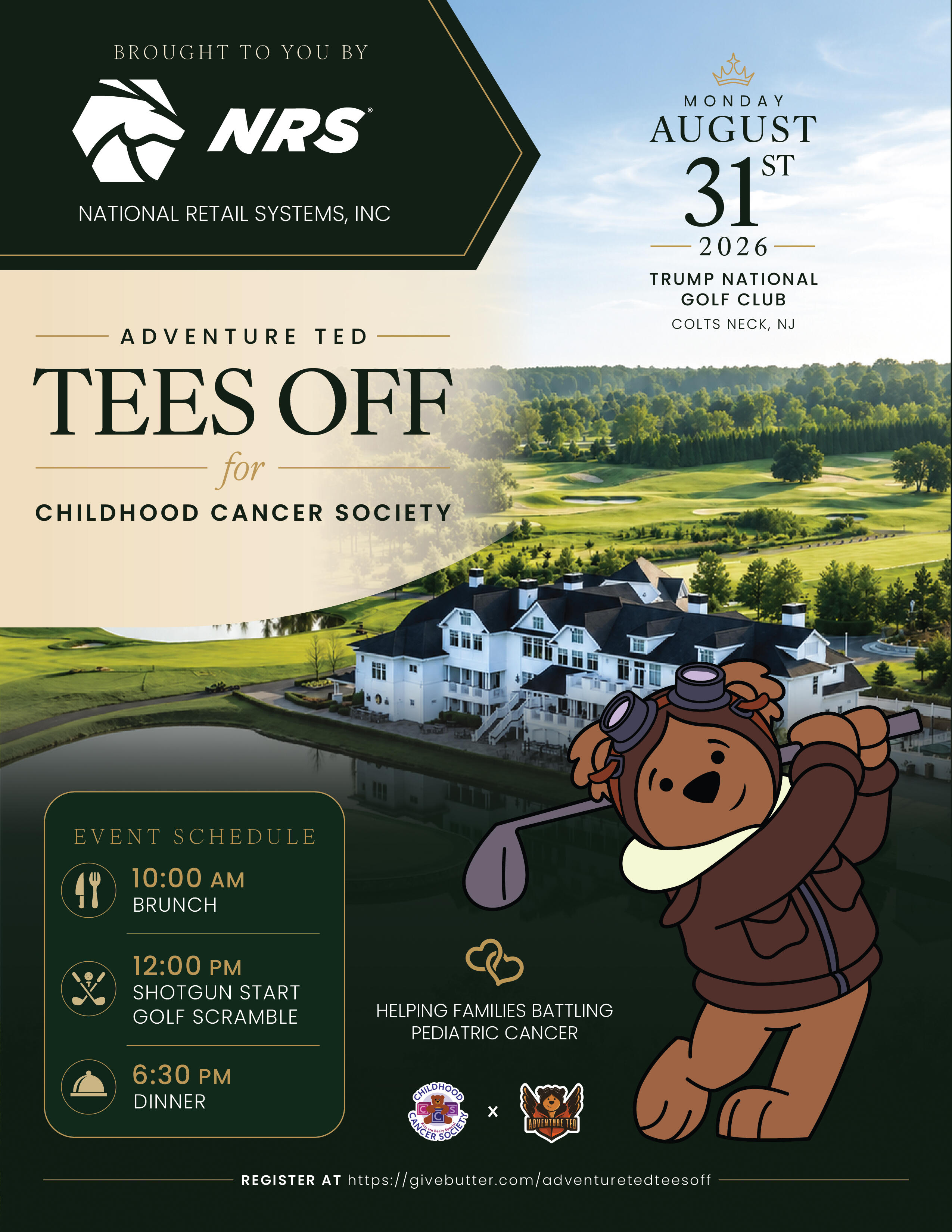 Campaign cover image for Adventure Ted Tees Off for Childhood Cancer Society