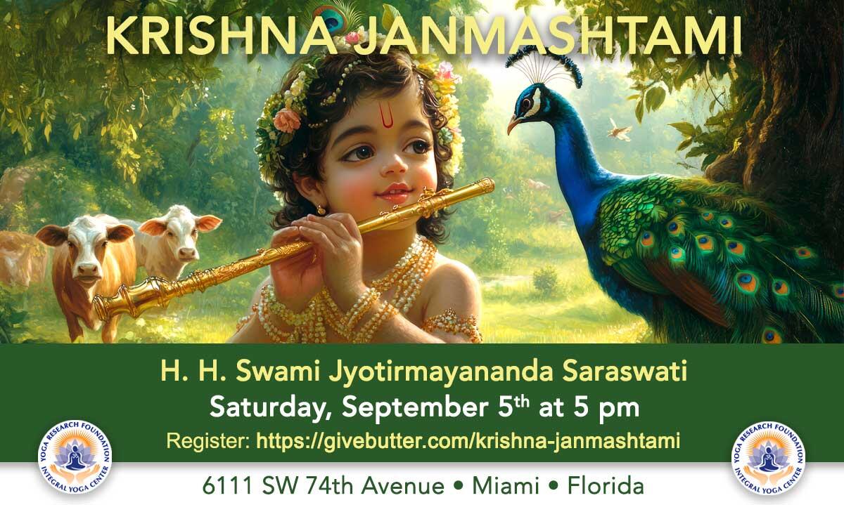 Campaign cover image for Krishna Janmashtami with Swami Jyotirmayananda - Saturday, September 5th, 2026