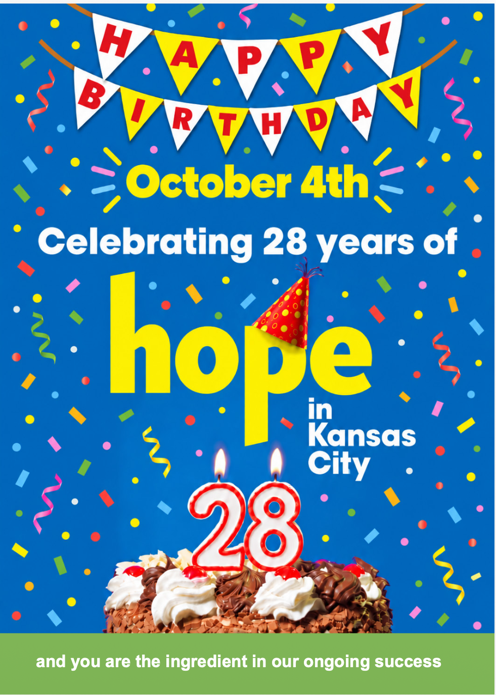 Campaign cover image for Hope Center KC 28th Birthday