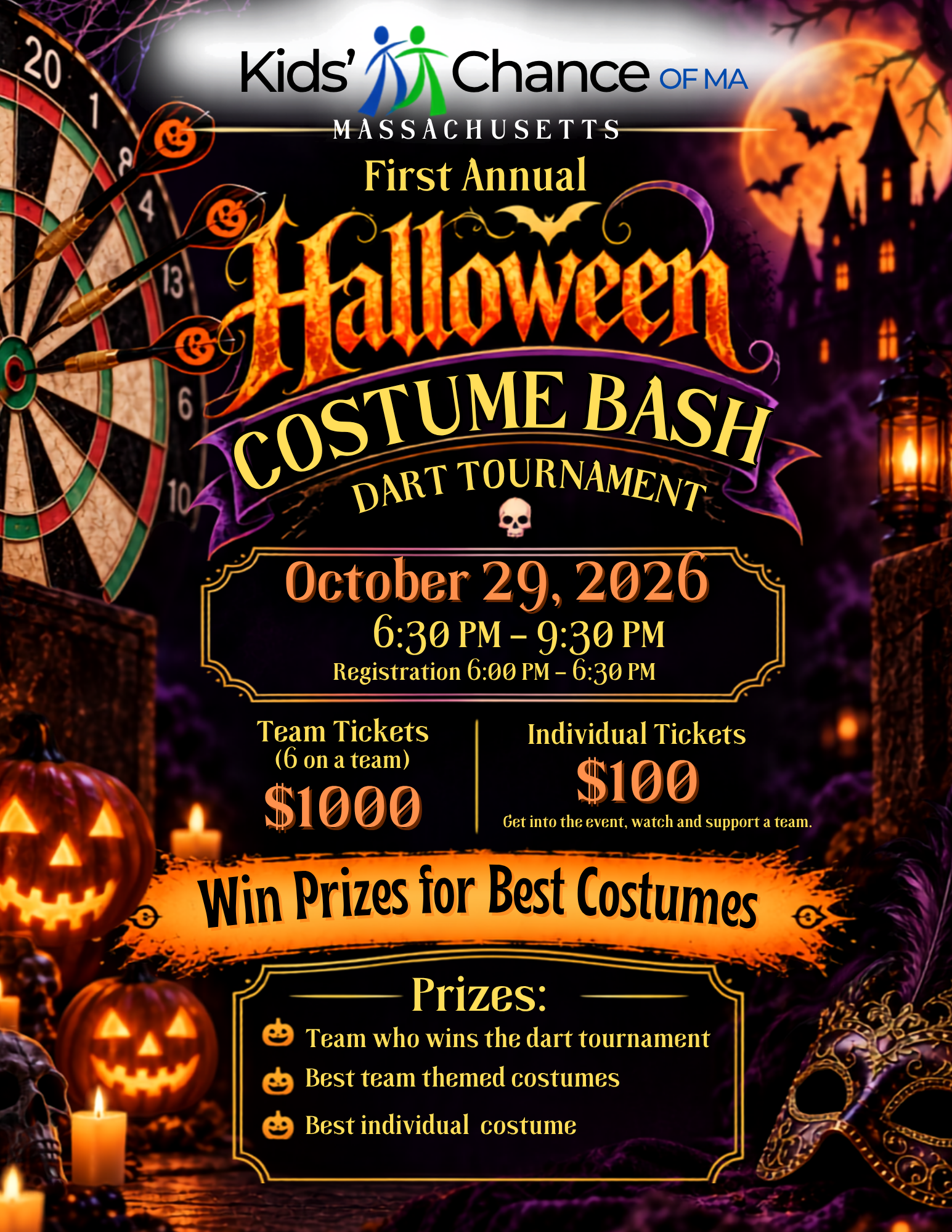 Campaign cover image for KCMA 2026 Halloween Costume Bash & Dart Tournament