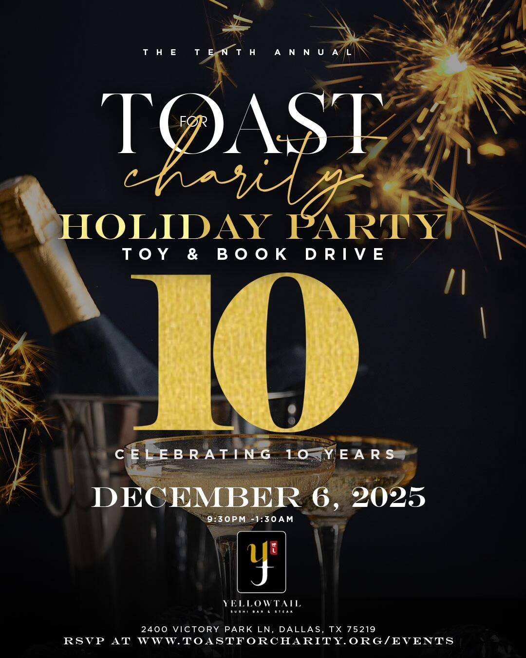 Campaign cover image for Toast for Charity Annual Holiday Party & Toy & Book Drive