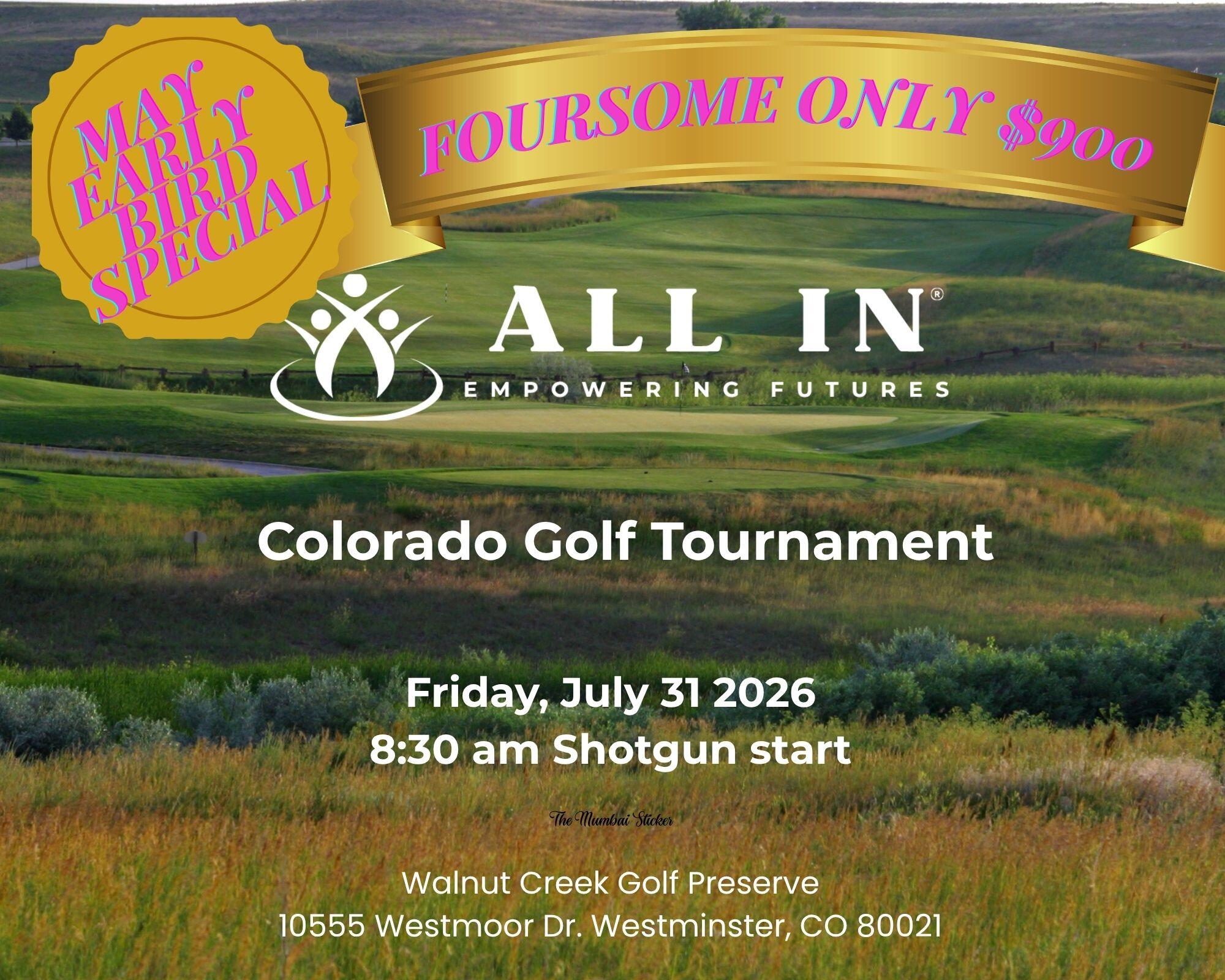 Campaign cover image for Colorado ALL IN Golf Tournament 2026