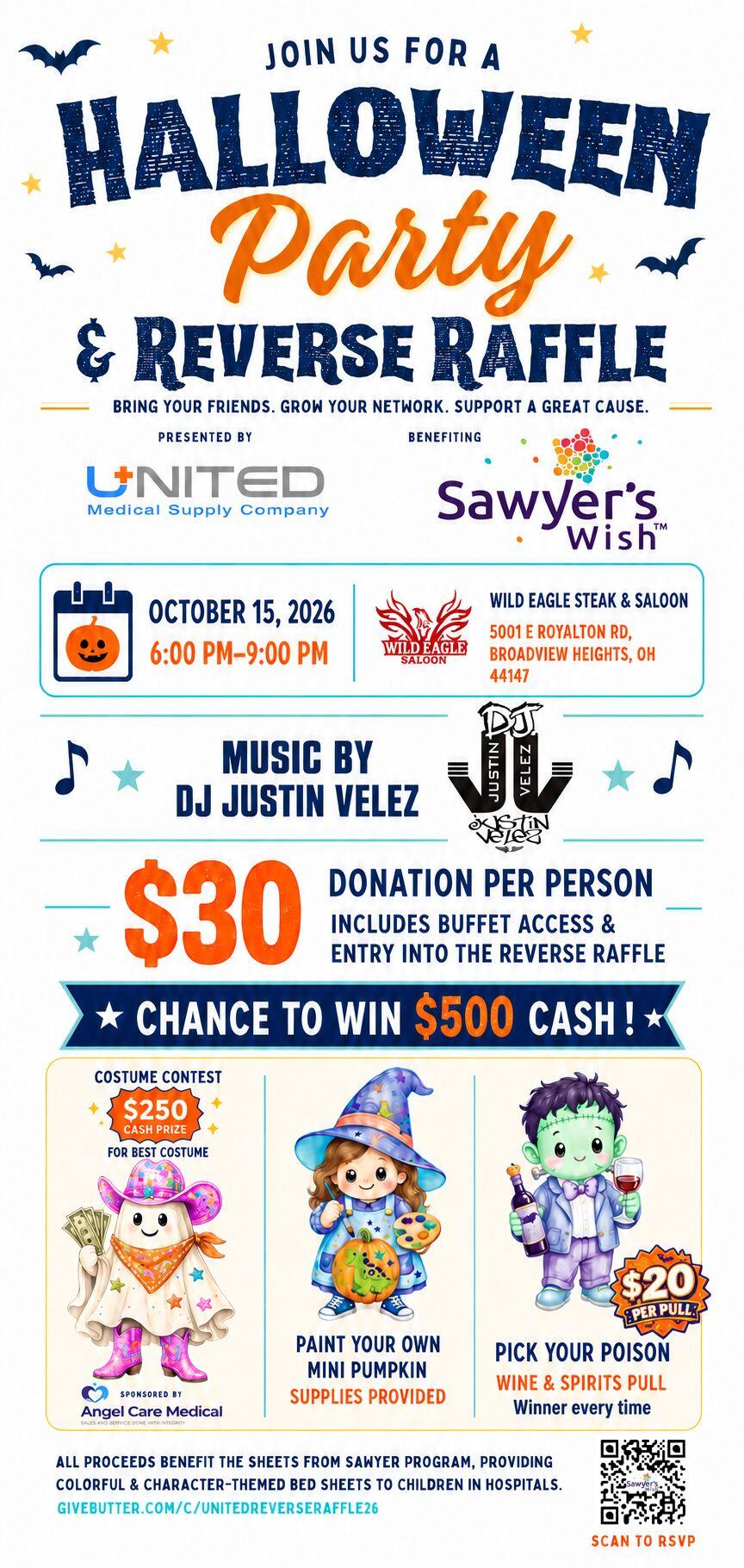 Campaign cover image for UNITED Haunted Reverse Raffle & Halloween Costume Party