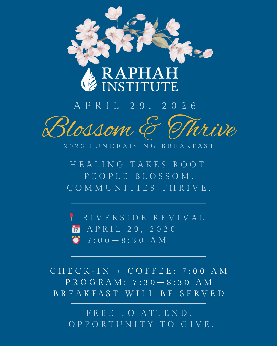Campaign cover image for Blossom & Thrive | Fundraiser Breakfast 2026