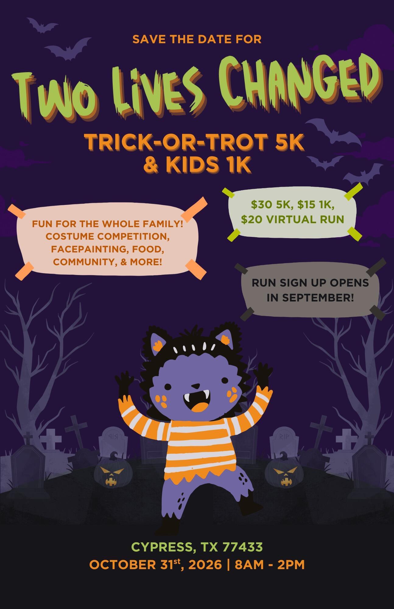 Campaign cover image for TLC Trick or Trot 5K/1K
