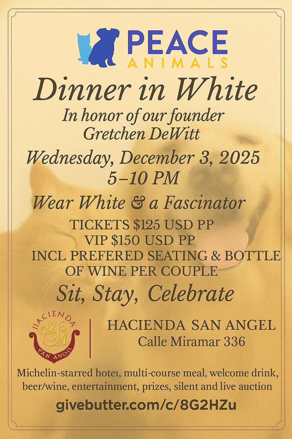 Campaign cover image for Dinner in White:  Sit, Stay and Celebrate!