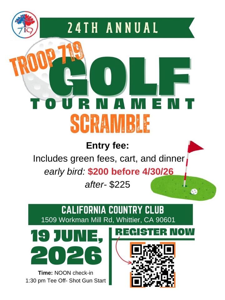 Campaign cover image for 2026 Troop 719 24th Annual Golf Tournament