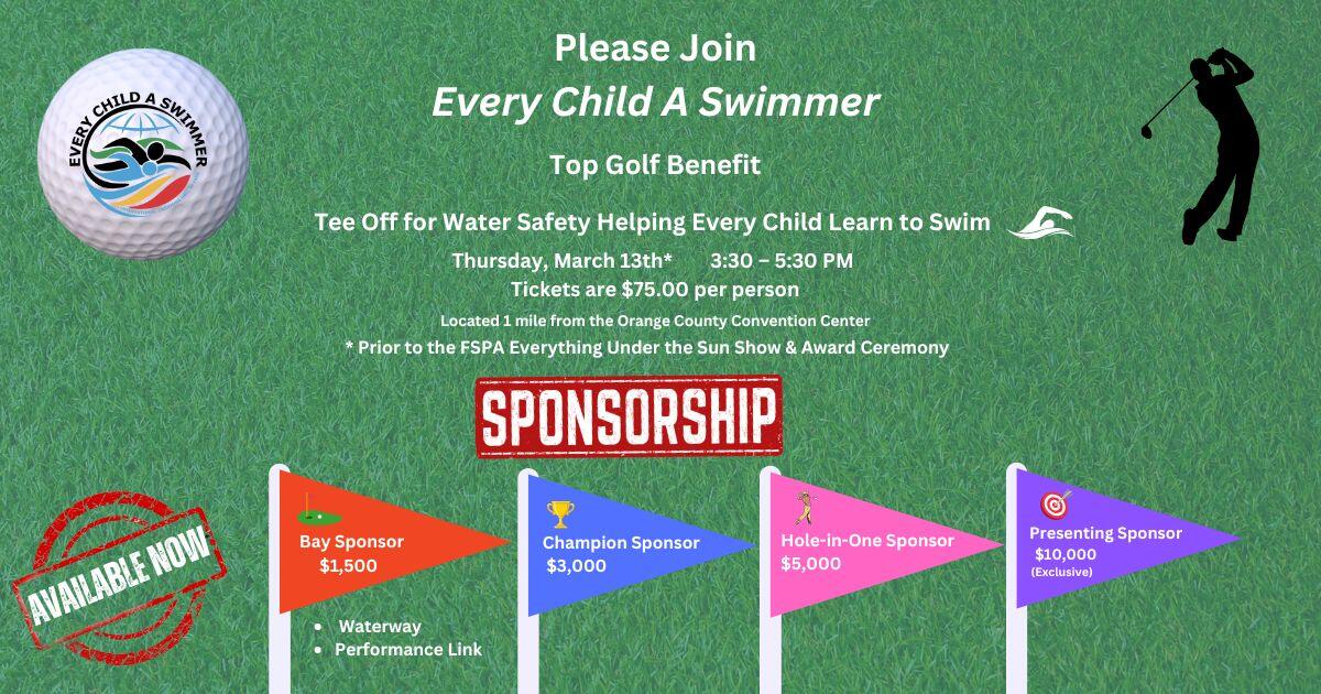 Campaign cover image for Every Child A Swimmer Top Golf Benefit
