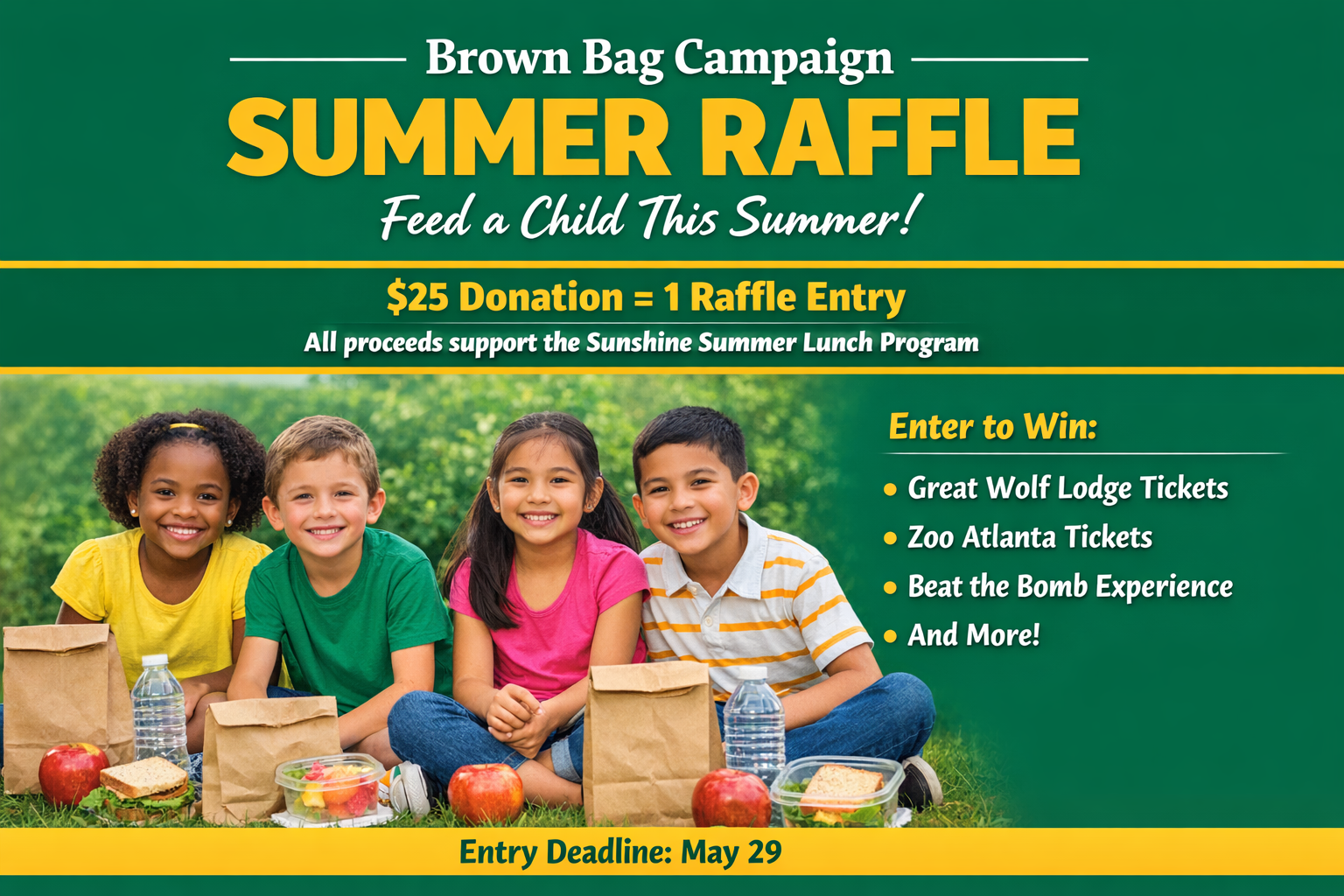 Campaign cover image for Brown Bag Campaign: Feed a Child This Summer