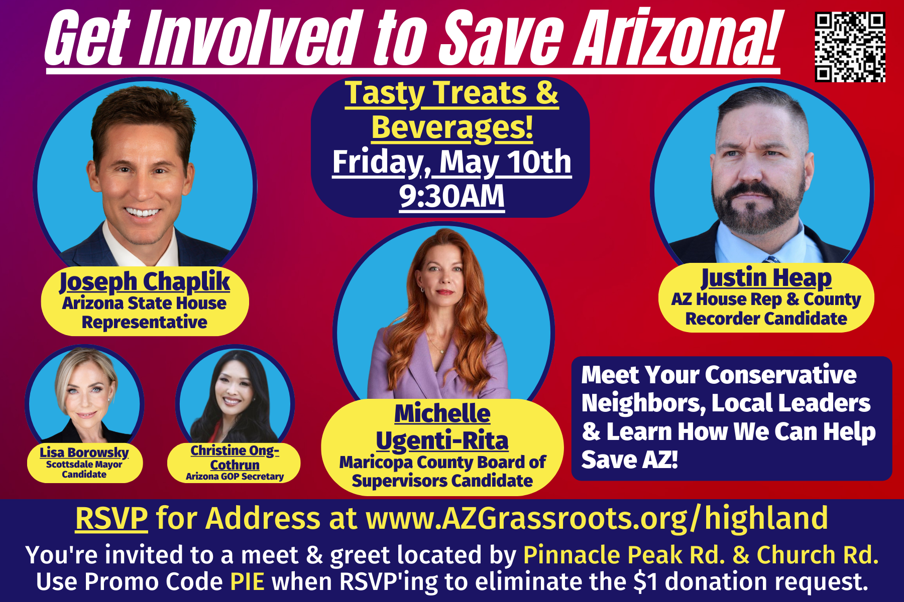 Campaign cover image for 5.10.24 Save AZ! With State House Reps Chaplik & Heap, County Supervisor Candidate Michelle Ugenti-Rita, & Scottsdale Mayor Candidate Lisa Borowski