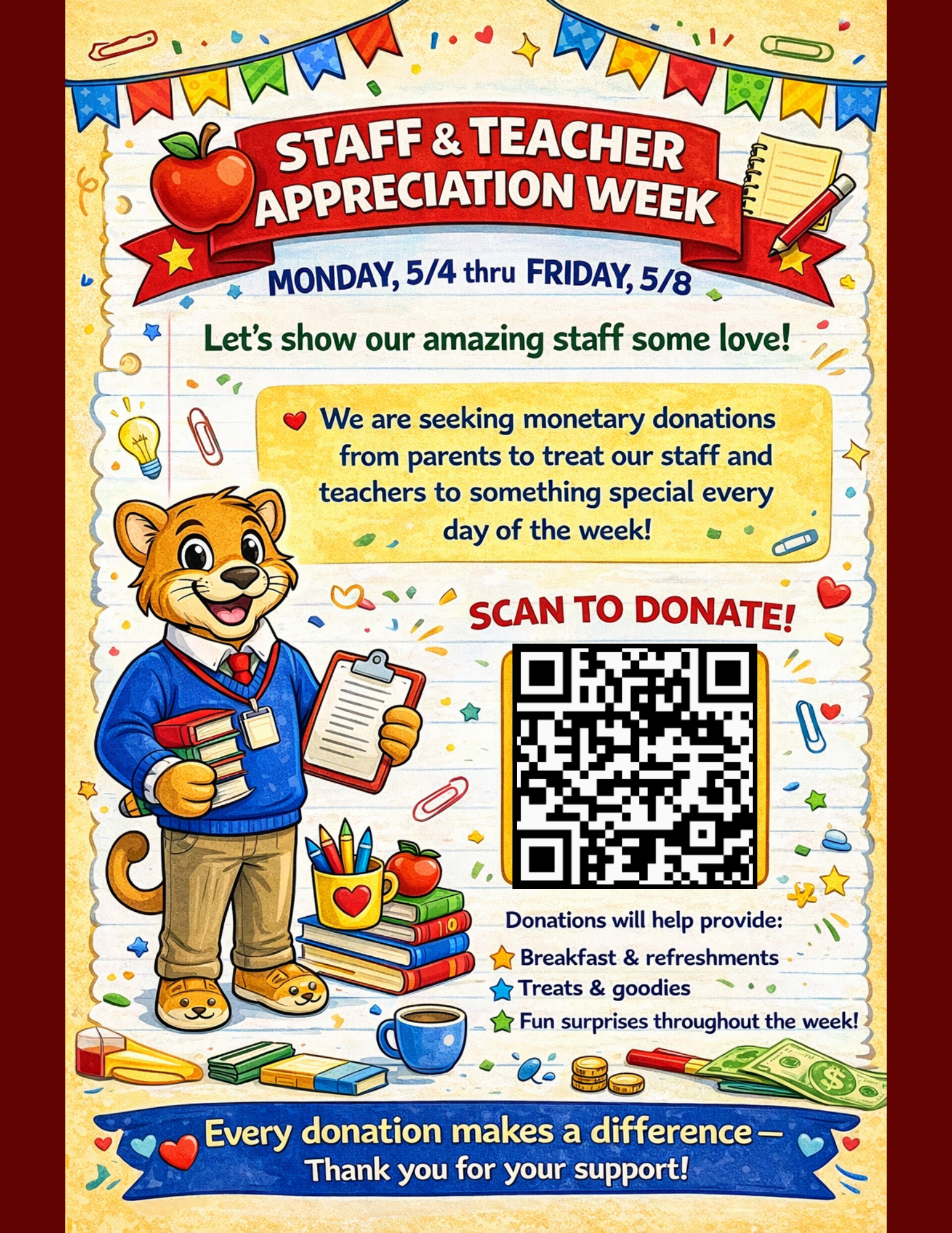 Campaign cover for Teacher & Staff Appreciation Week Donations