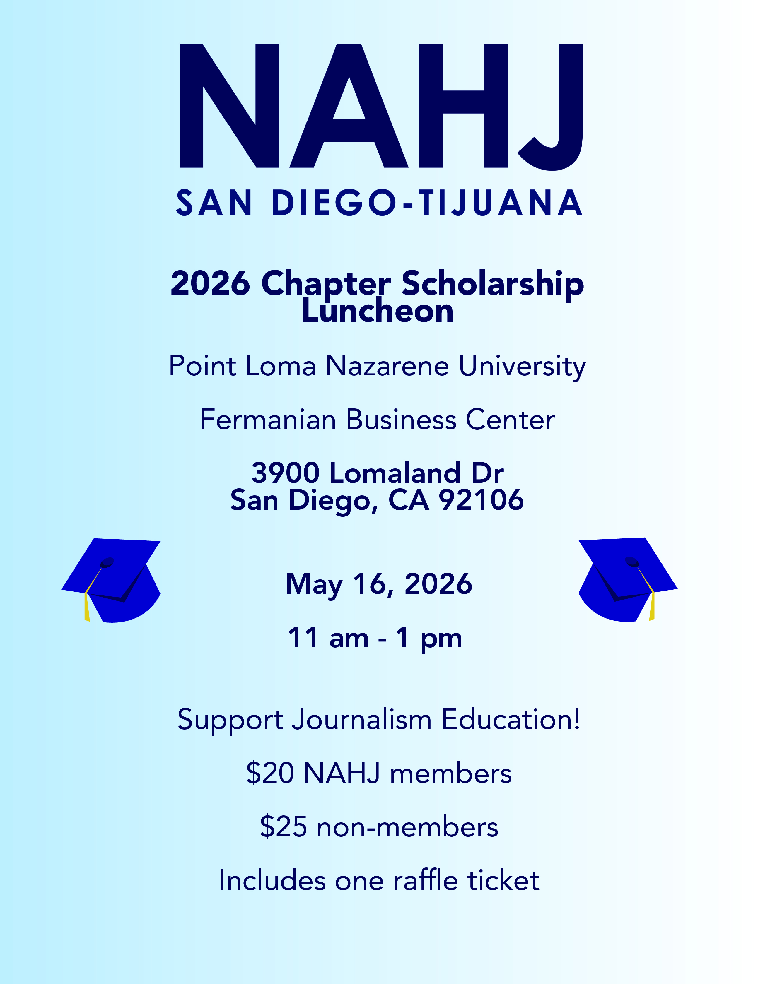 Campaign cover image for NAHJ San Diego/Tijuana Chapter Scholarship Luncheon