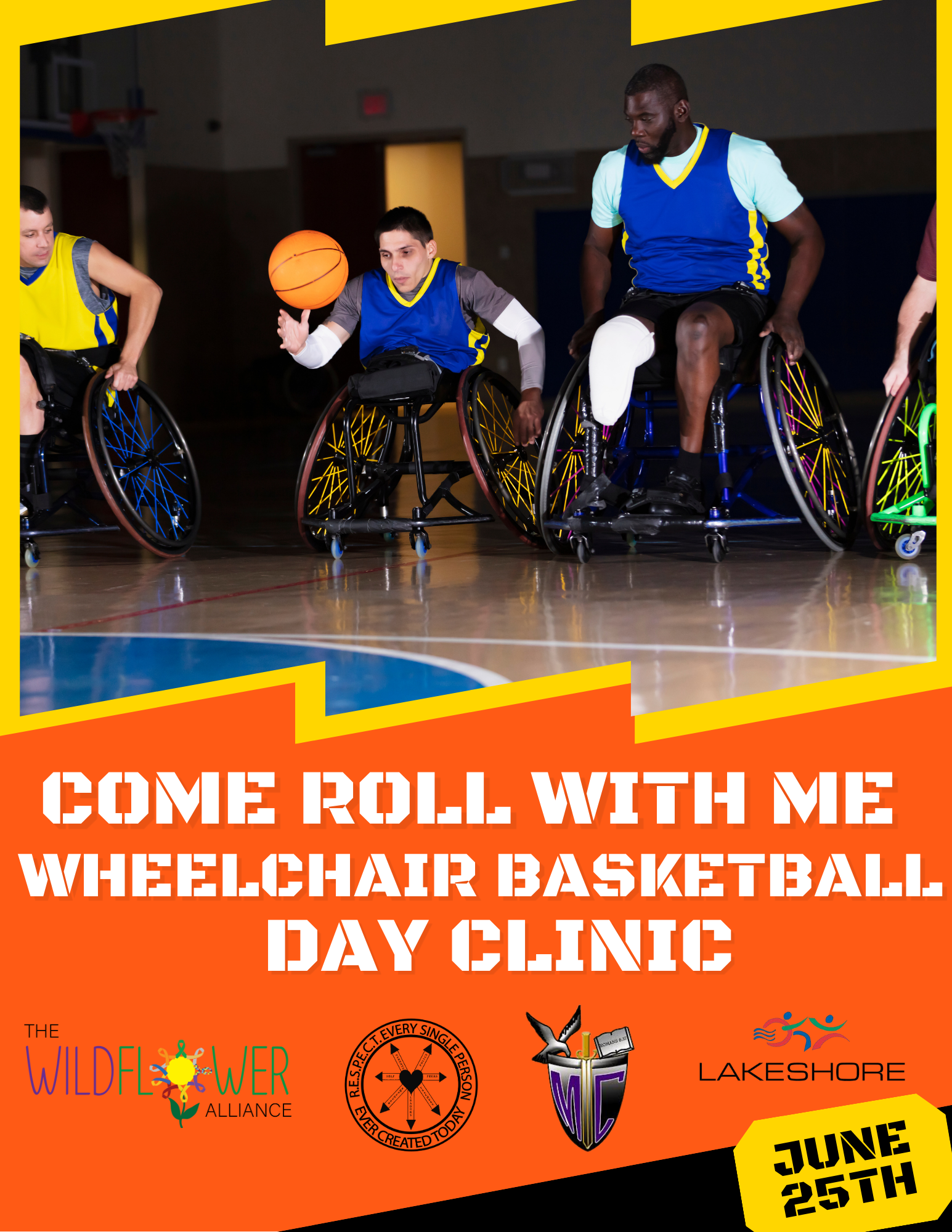 Campaign cover image for Come Roll With Me: A Wheelchair Basketball Day Clinic for All Abilities