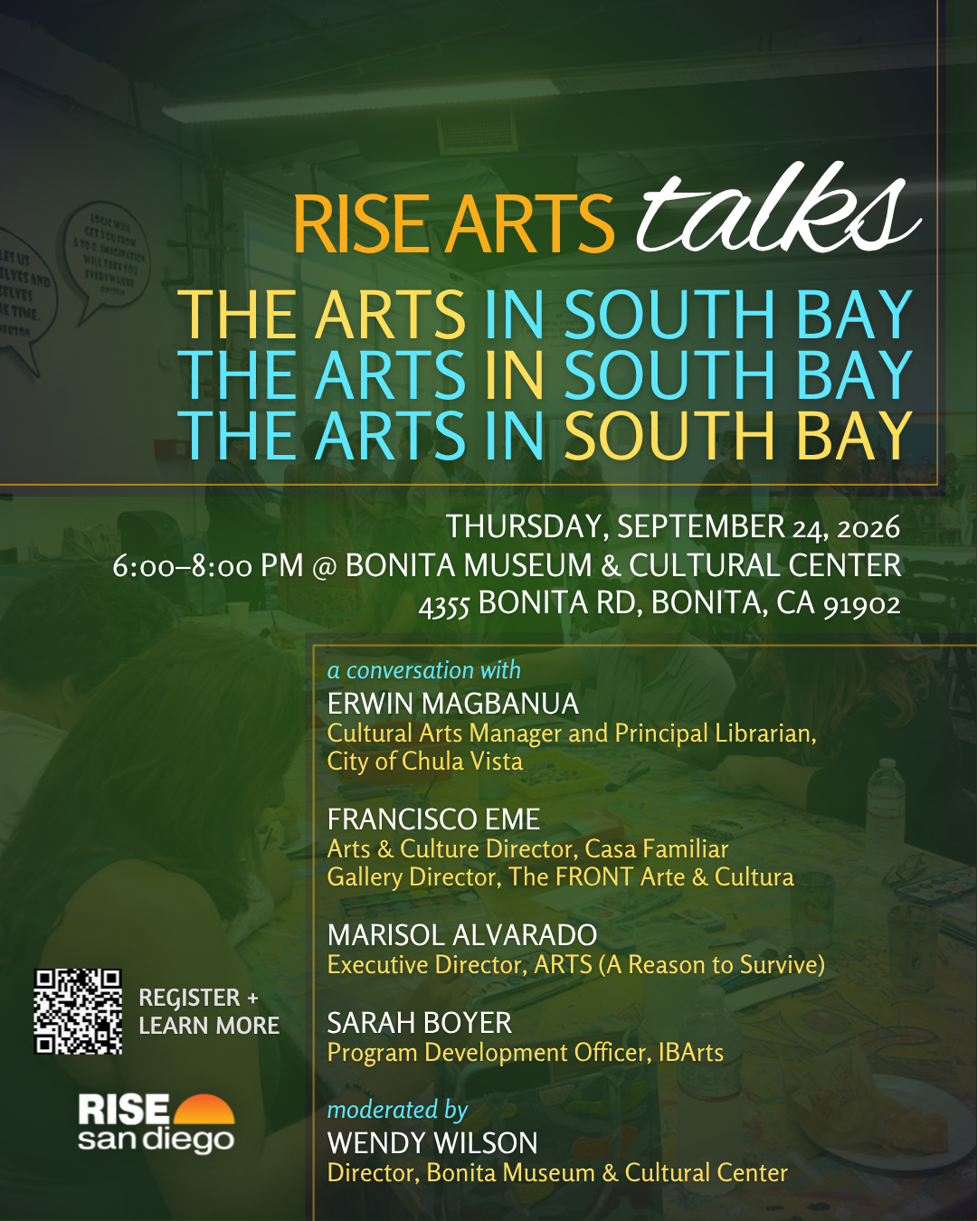 Campaign cover image for RISE Arts Talks: South Bay Edition
