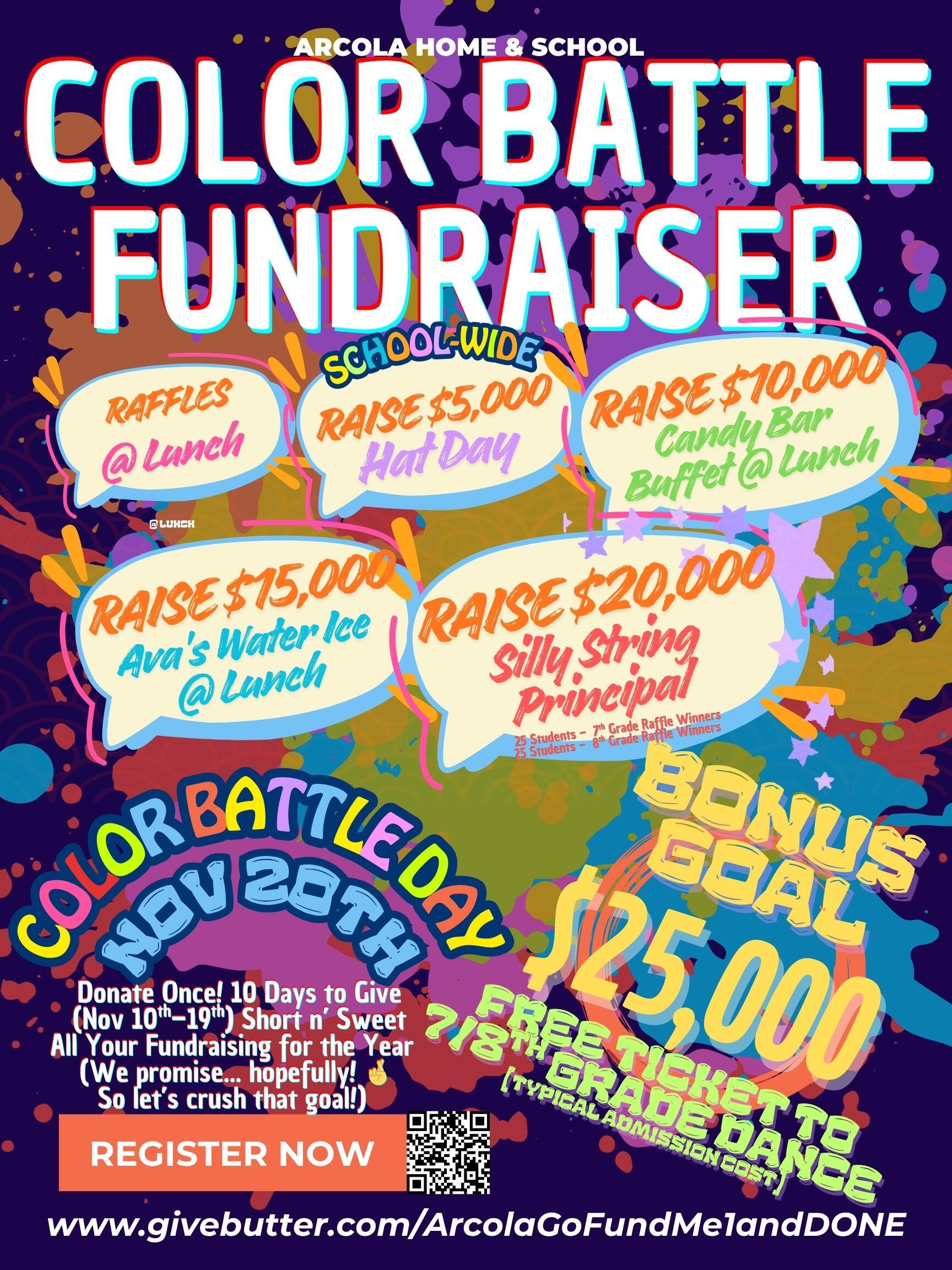 Campaign cover image for Arcola H&S COLOR BATTLE Fundraiser
