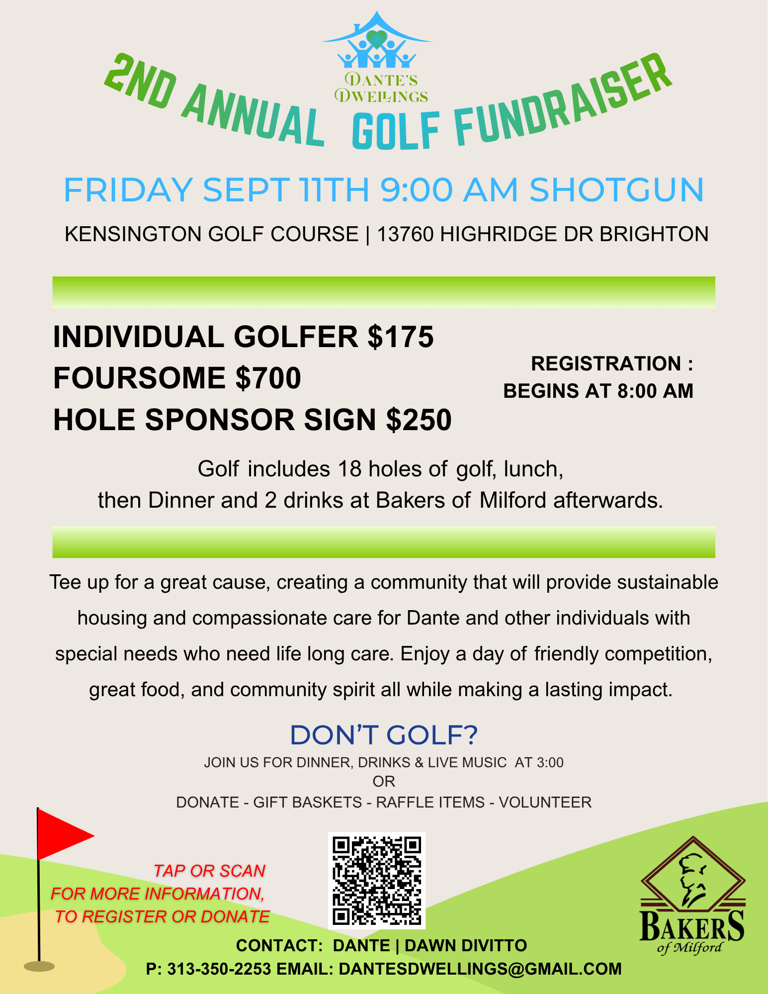 Campaign cover image for Dante’s Dwellings 2nd annual Golf Outing 2026