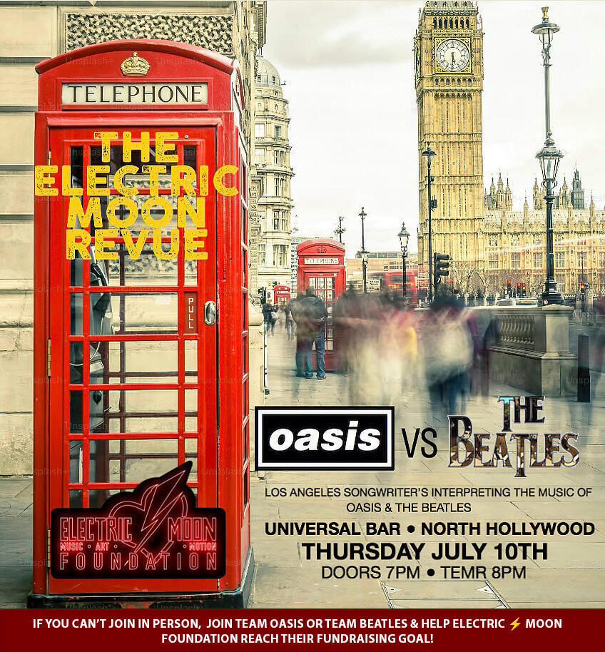 Campaign cover image for The Electric Moon Revue - OASIS VS BEATLES!