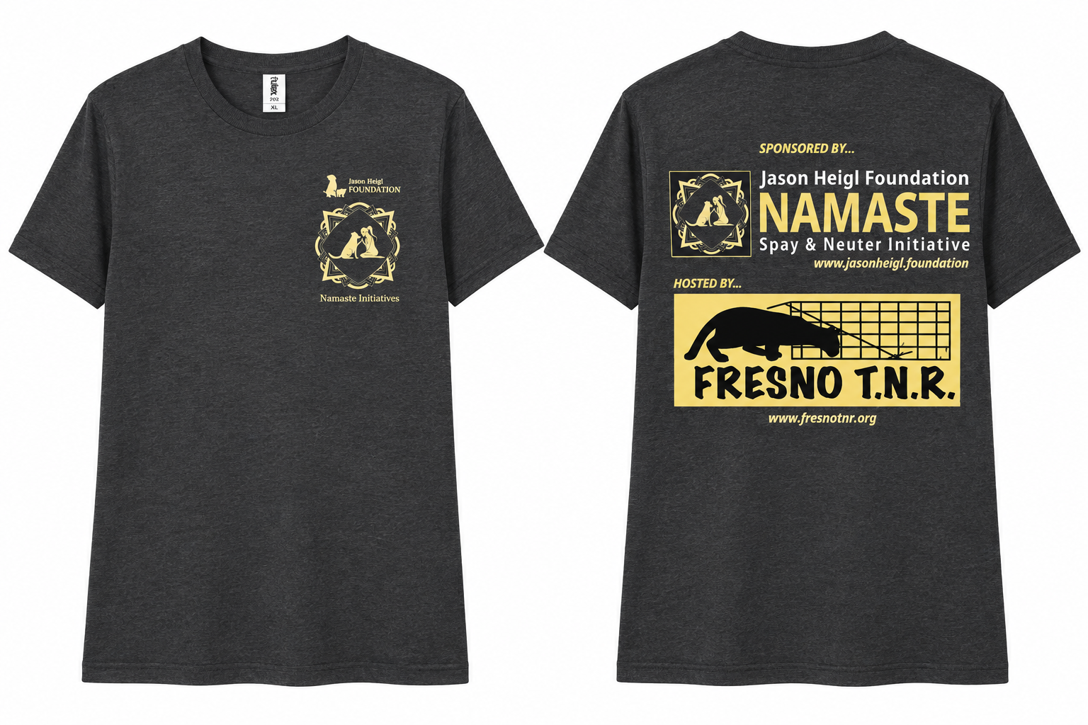 Campaign cover image for Jason Heigl Foundation Namaste Spay & Neuter Initiative T-Shirt Orders