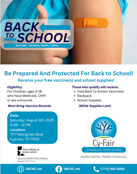 Campaign cover image for Annual Back to School Vaccine Drive - 2025