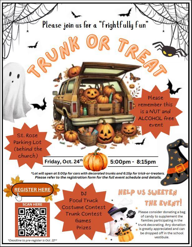 Campaign cover image for 2025 St. Rose Trunk or Treat
