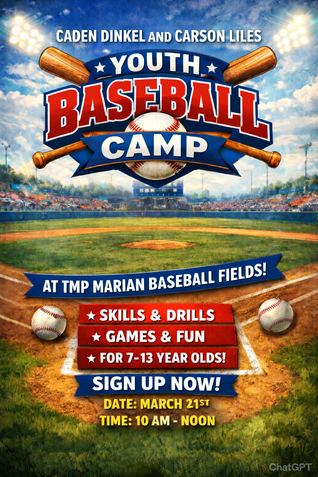 Campaign cover image for TMP-Marian: Senior Capstone Baseball Camp