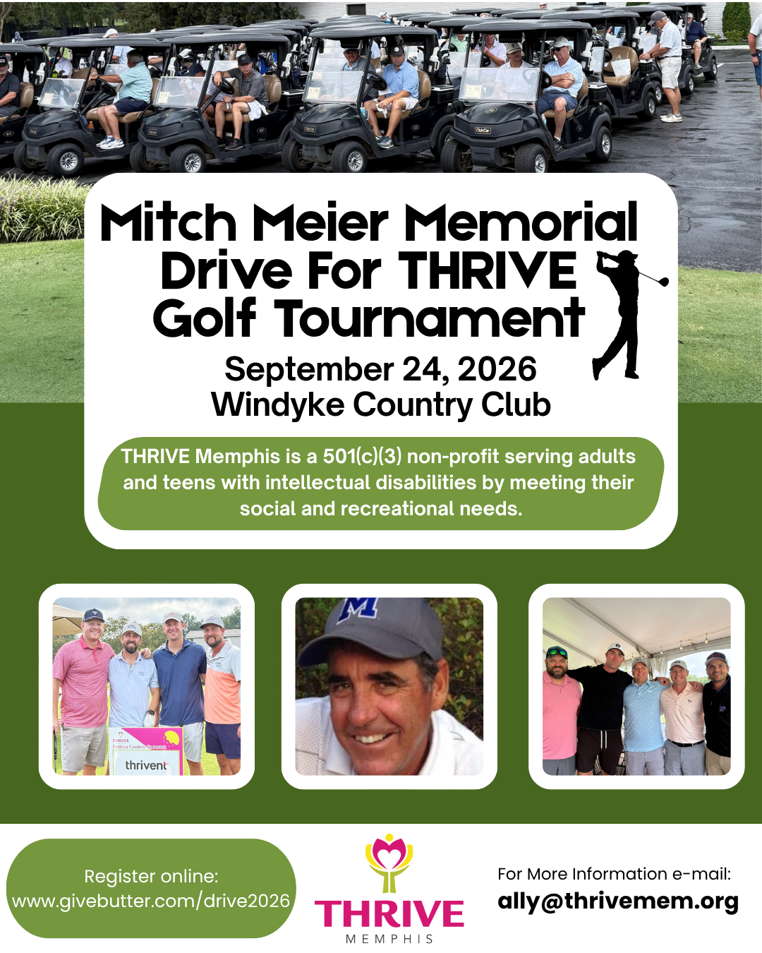 Campaign cover image for Mitch Meier Memorial Drive For Thrive Golf Tournament 2026
