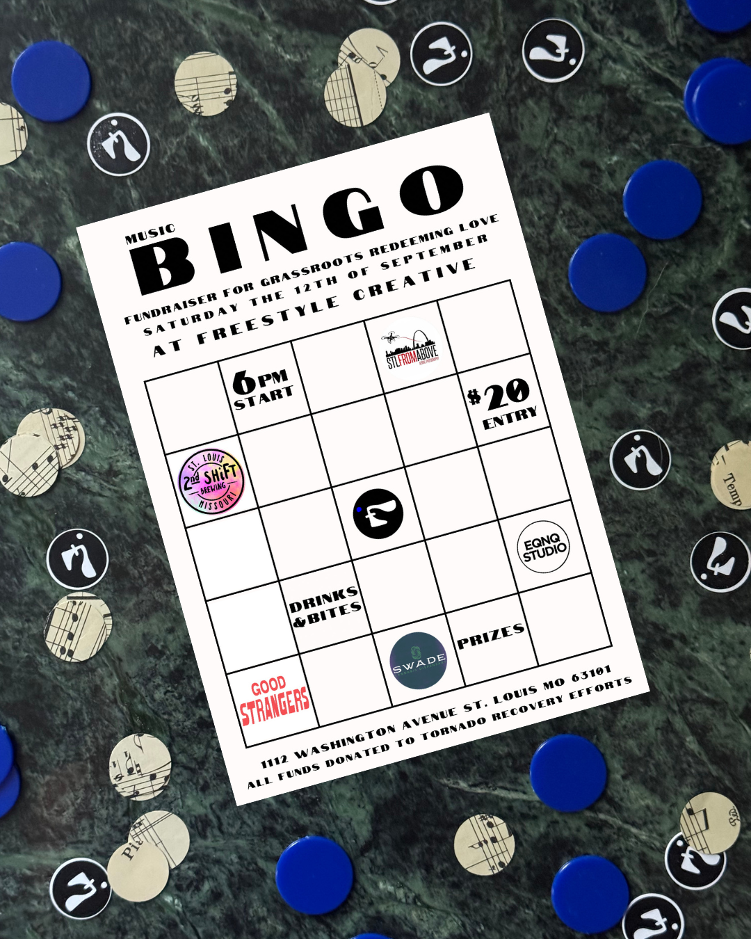 Campaign cover image for Music Bingo for Grassroots Redeeming Love