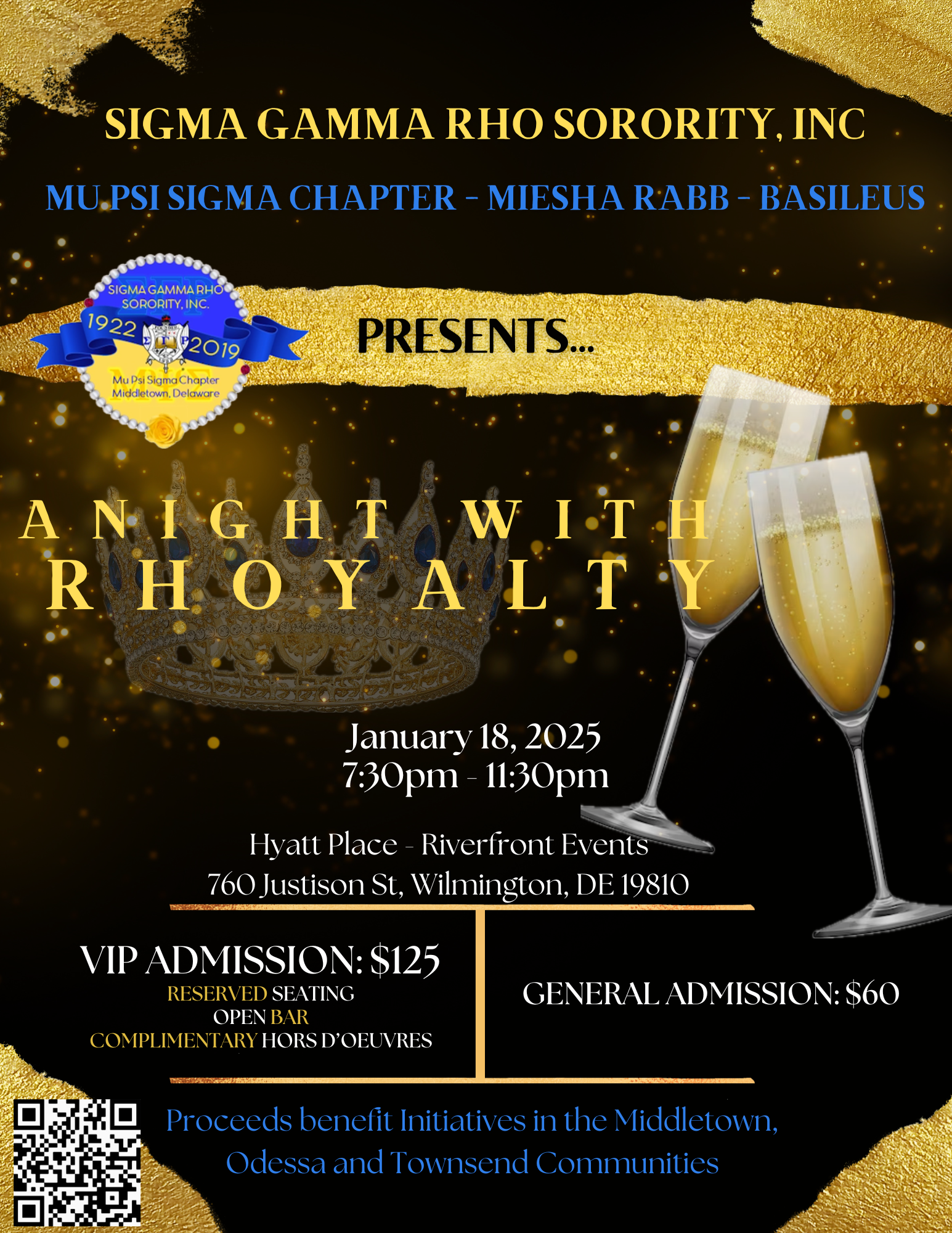 Campaign cover image for A Night with RHOyalty - Mu Psi Sigma Chapter, Sigma Gamma Rho Sorority, Inc.