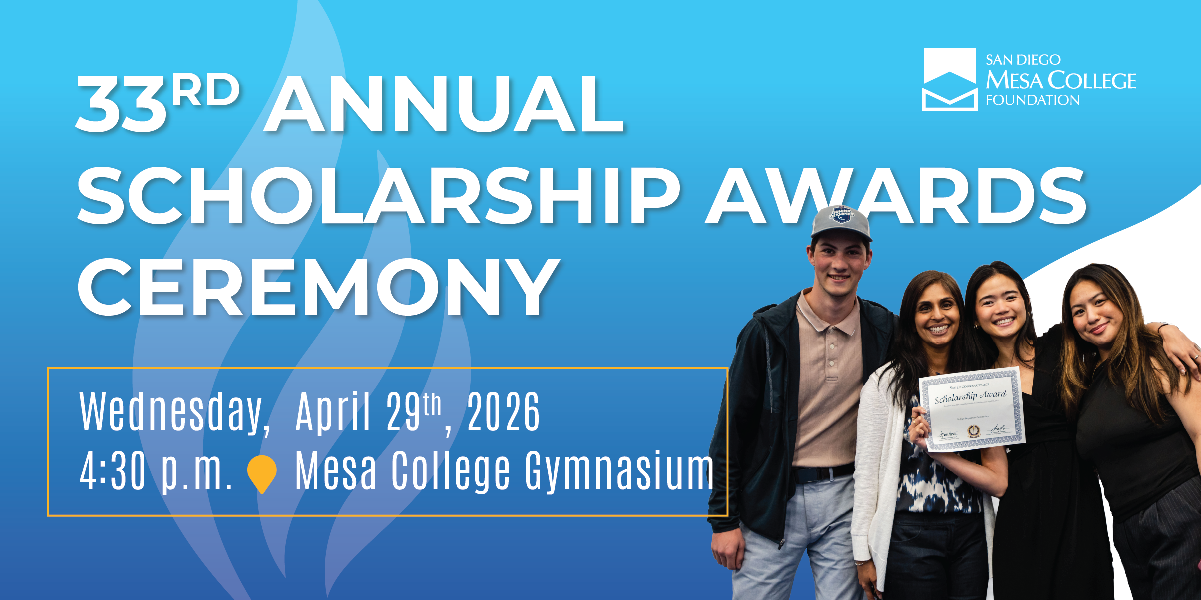 Campaign cover image for Mesa College Scholarship Awards Ceremony 2026