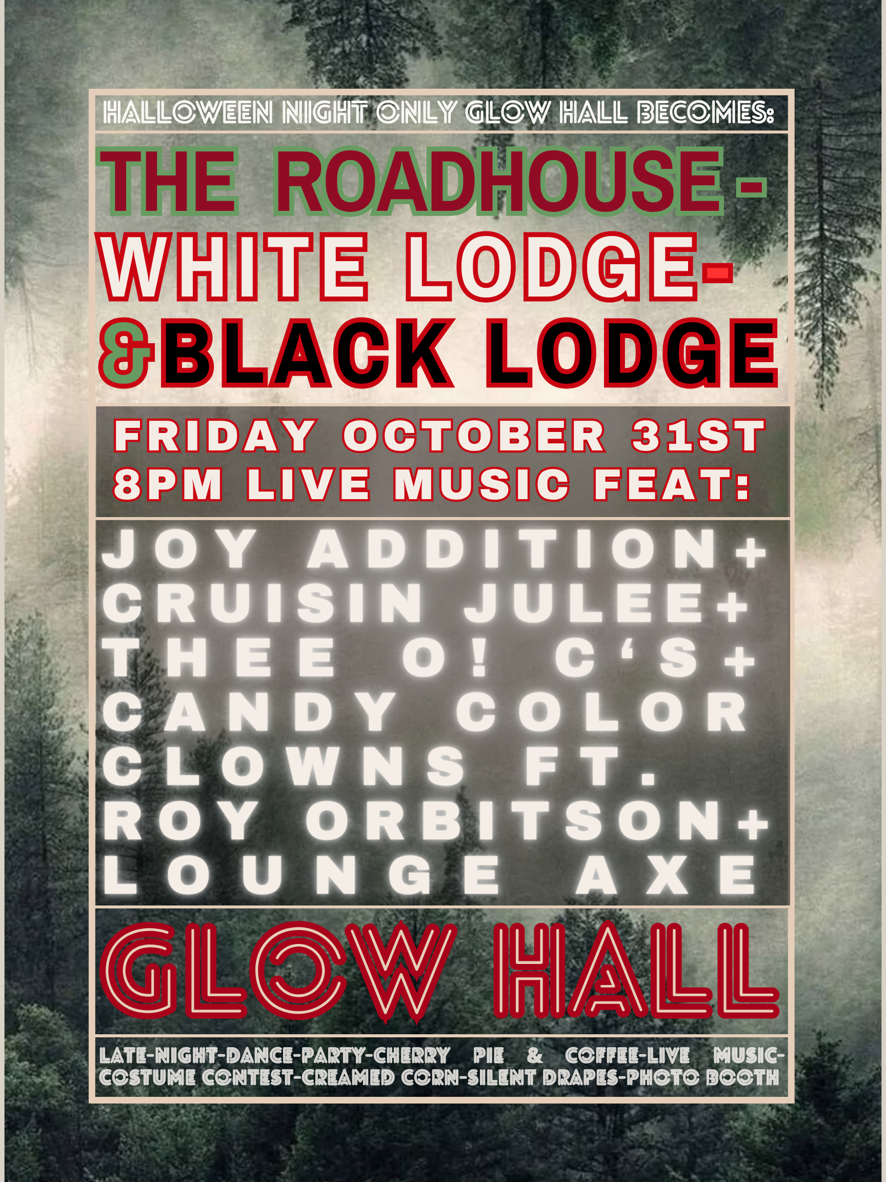 Campaign cover image for Twin Peaks Halloween @ Glow Hall 2025