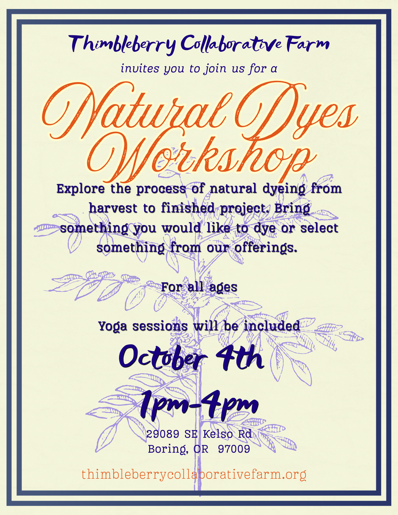 Campaign cover image for Natural Dyes and Yoga Workshop