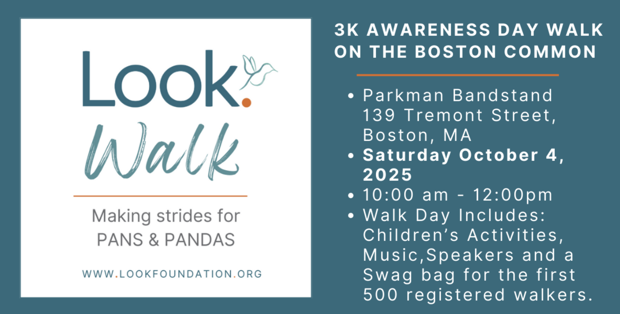 Campaign cover image for Look. Walk 2025- Making Strides for PANS & PANDAS