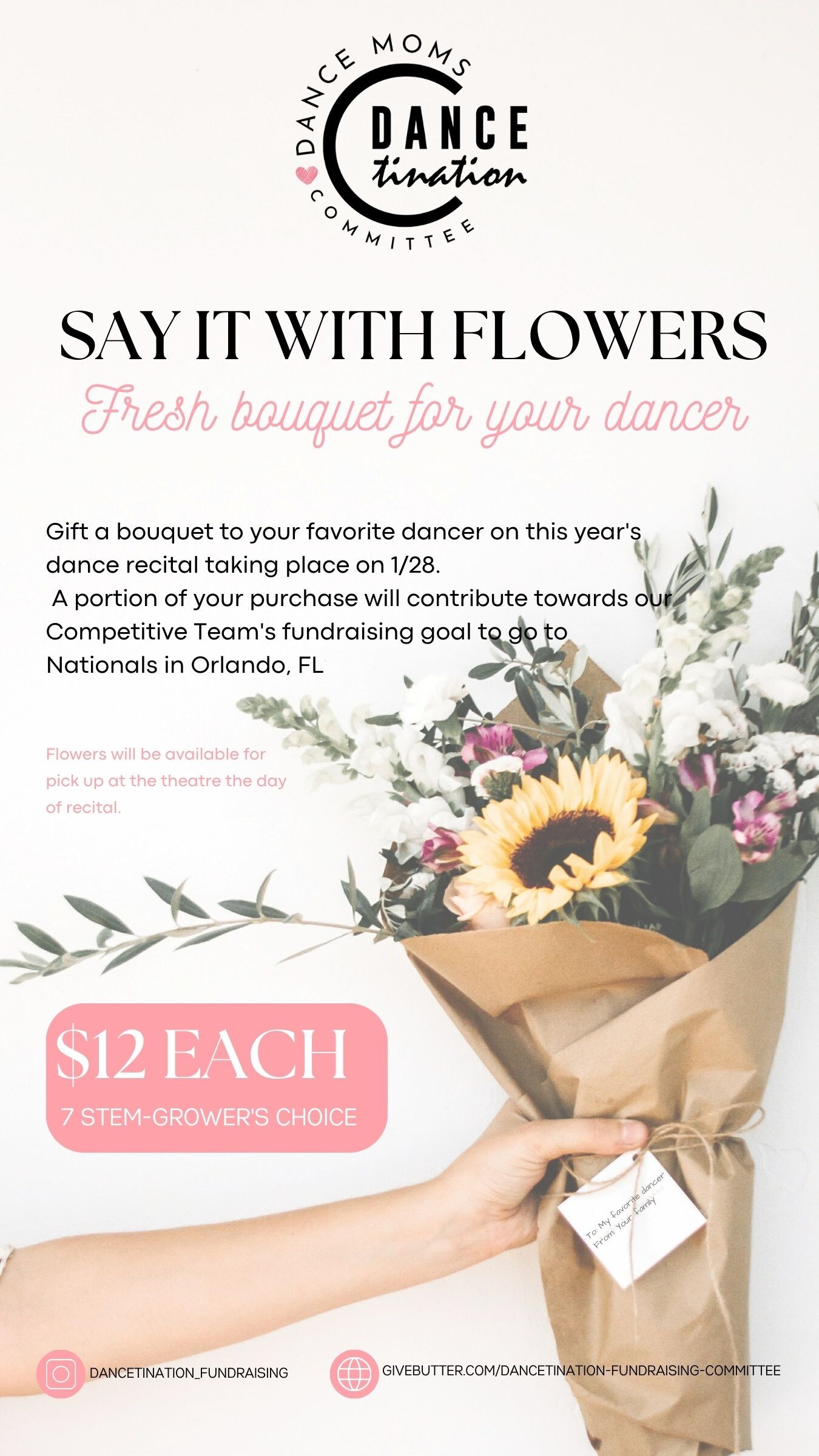 Campaign cover image for Floral Bouquets: Dancetination's Recital 2024