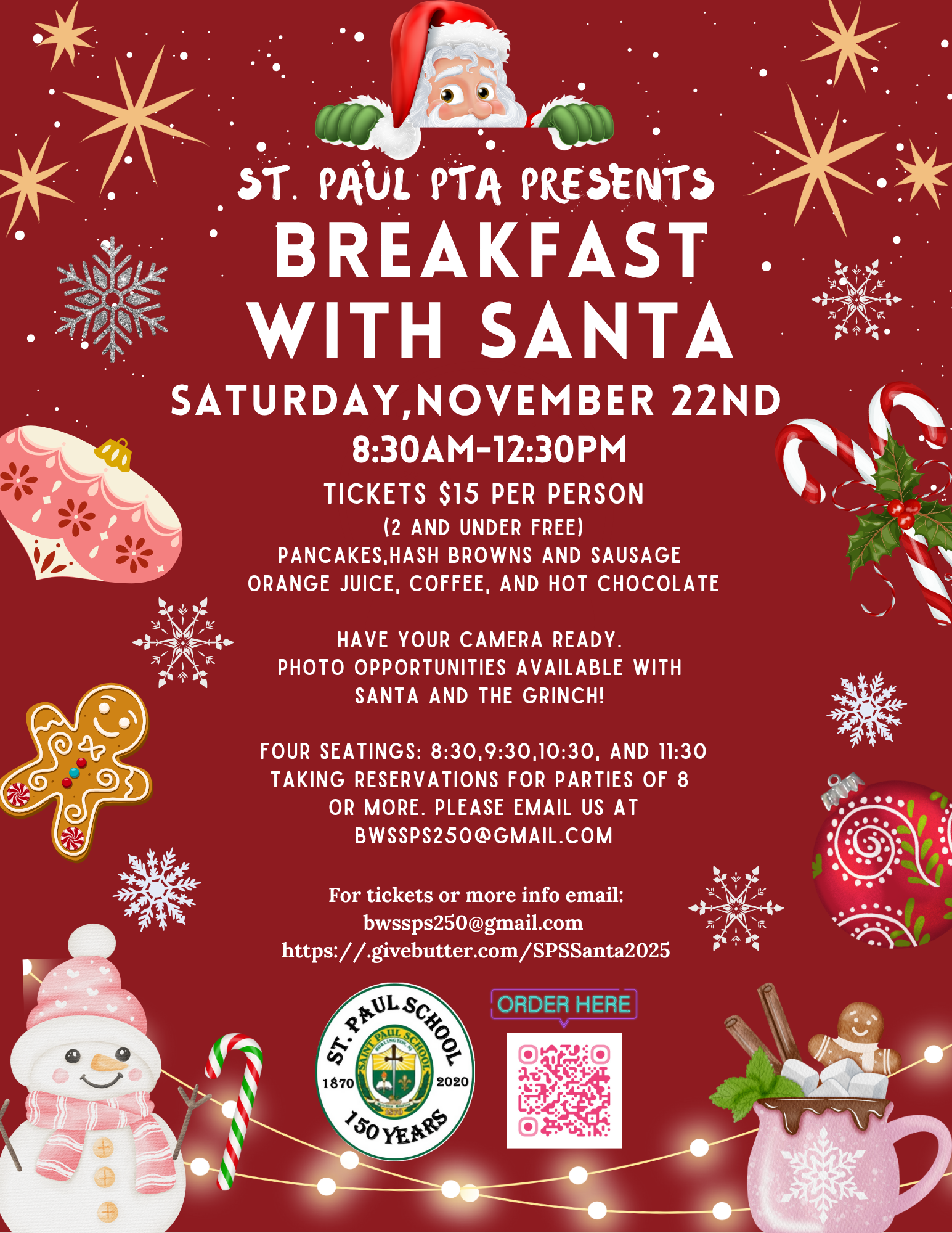 Campaign cover image for Breakfast with Santa 2025