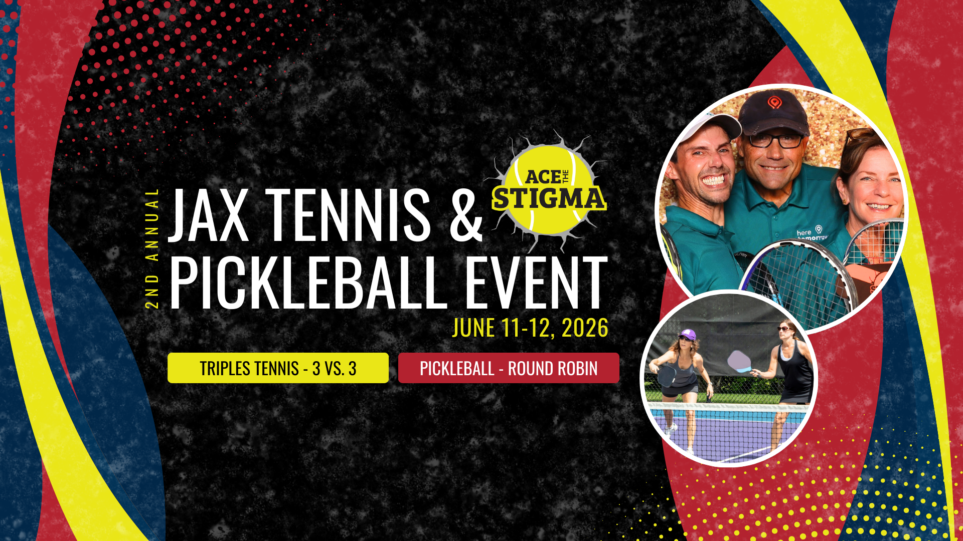 Campaign cover image for 2026 Ace the Stigma JAX Triples Tennis & Pickleball Event