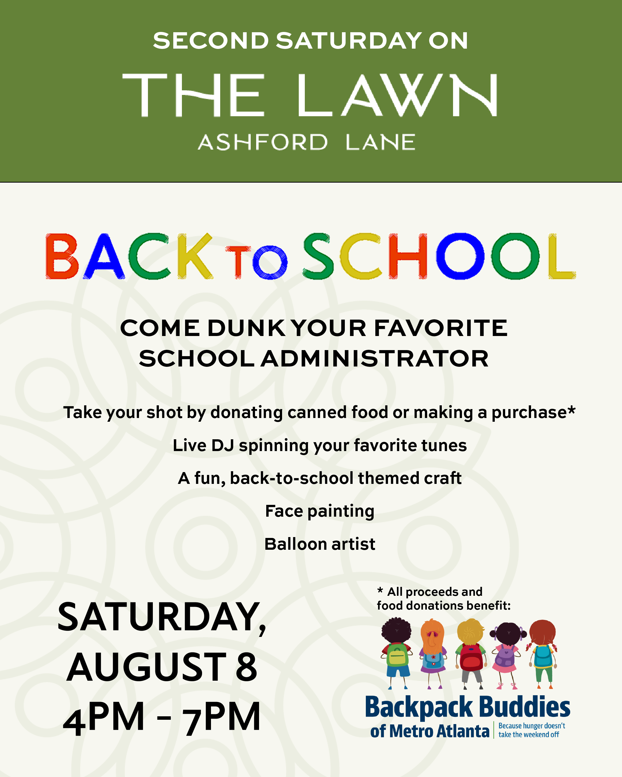 Campaign cover image for Ashford Lane Second Saturday on the Lane - Back to School