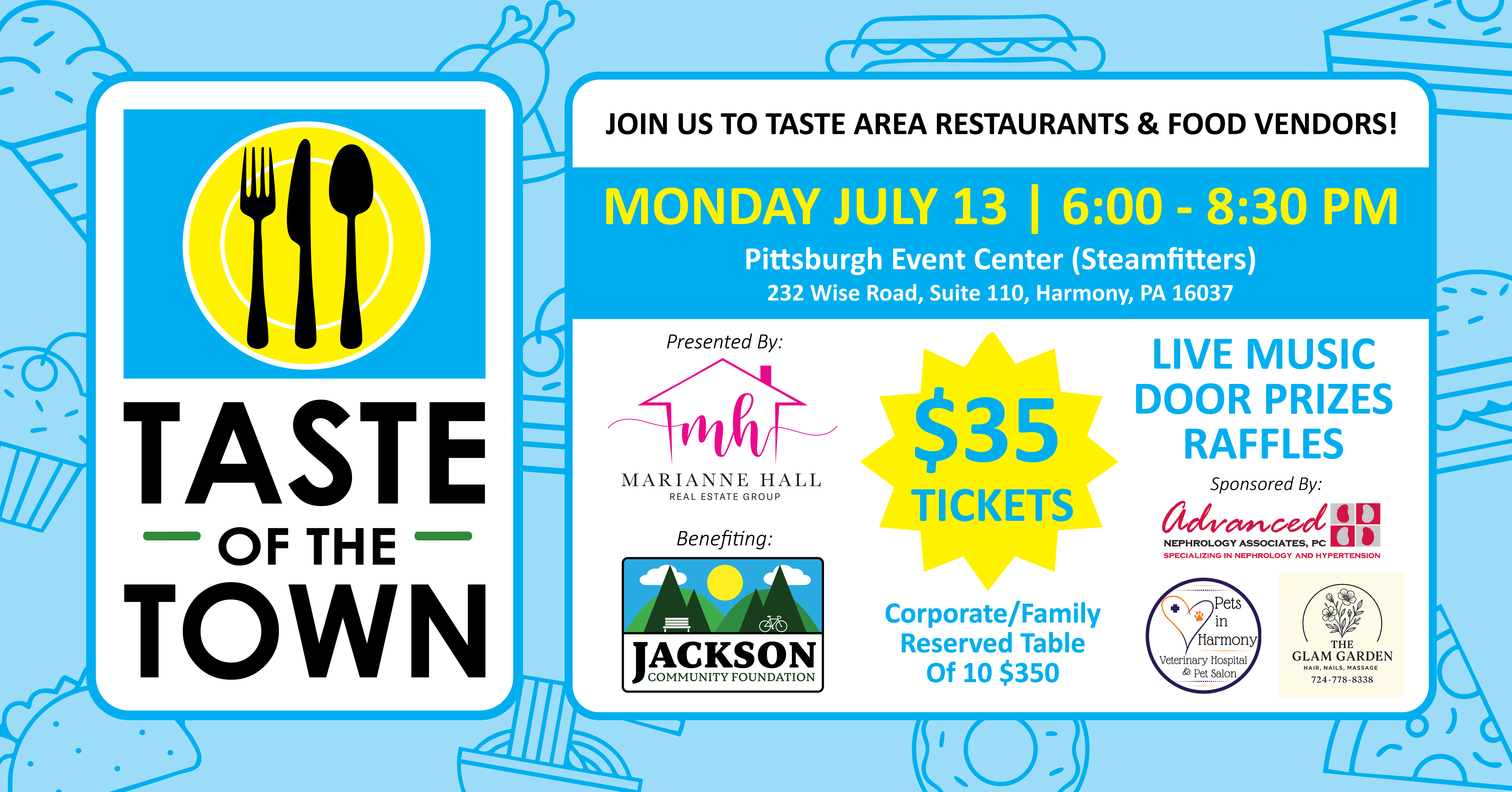 Campaign cover image for 2026 Taste of the Town - Presented by The Marianne Hall Group of Howard Hanna